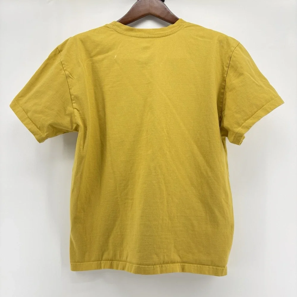 The North Face Yellow T-Shirt Hike-ware, Street-ware W Embroidered Emblem Size M